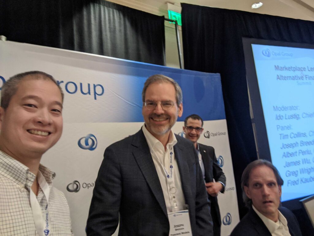 Opal's Machine Learning & AI Panel: from left to right: James Wu, Joseph Breeden, Ido Lustig, and Tim Collins